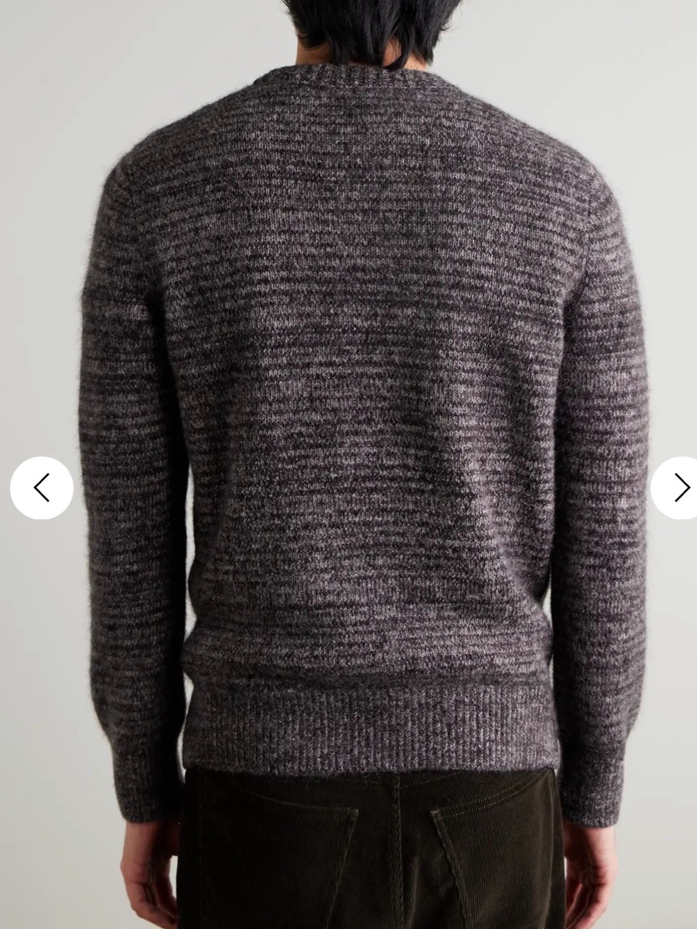 NWT OLIVER SPENCER Burley Slim-Fit Space-Dyed Knitted Sweater Black MEDIUM